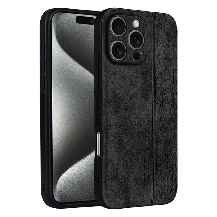 Custodia per telefono AZNS in pelle goffrata 3D, For iPhone Air, For iPhone 16 Pro Max, For iPhone 16 Pro, For iPhone 16 Plus