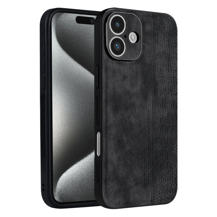 Custodia per telefono AZNS in pelle goffrata 3D, For iPhone Air, For iPhone 16 Pro Max, For iPhone 16 Pro, For iPhone 16 Plus