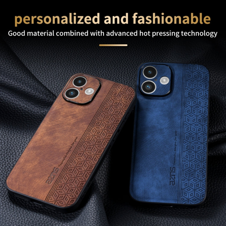 Custodia per telefono AZNS in pelle goffrata 3D, For iPhone 16, For iPhone 15 Pro Max, For iPhone 15 Pro, For iPhone 15 Plus