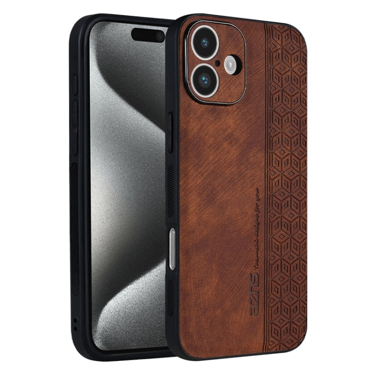 Custodia per telefono AZNS in pelle goffrata 3D, For iPhone 16, For iPhone 15 Pro Max, For iPhone 15 Pro, For iPhone 15 Plus