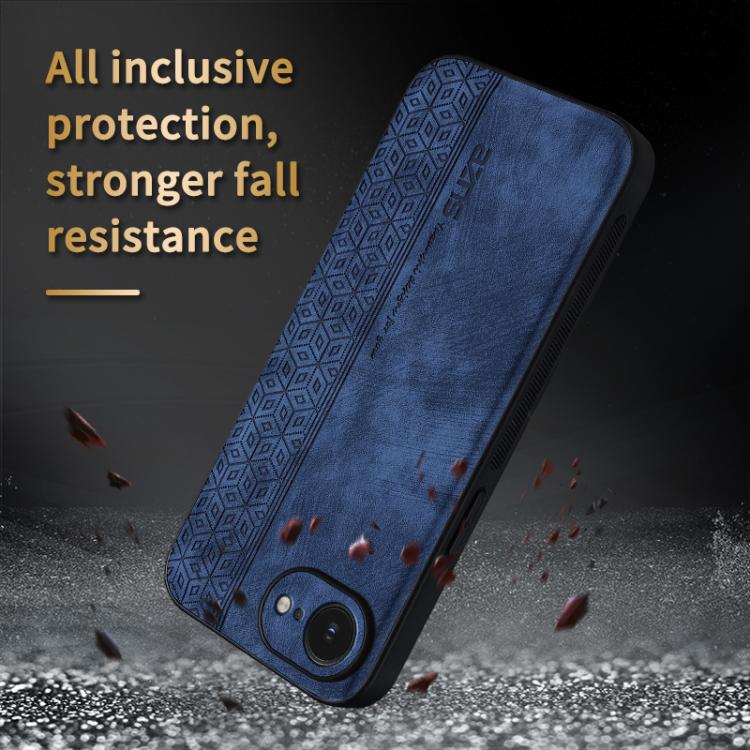 Custodia per telefono AZNS in pelle goffrata 3D, For iPhone 16e / 17e, For iPhone 17 Pro Max, For iPhone 17 Pro, For iPhone 17
