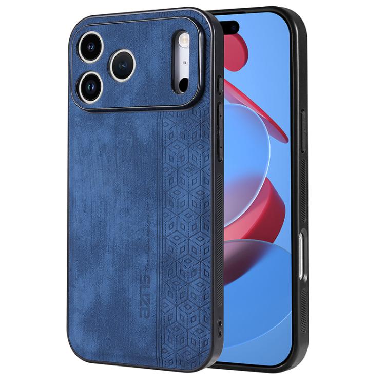 Custodia per telefono AZNS in pelle goffrata 3D, For iPhone 16e / 17e, For iPhone 17 Pro Max, For iPhone 17 Pro, For iPhone 17