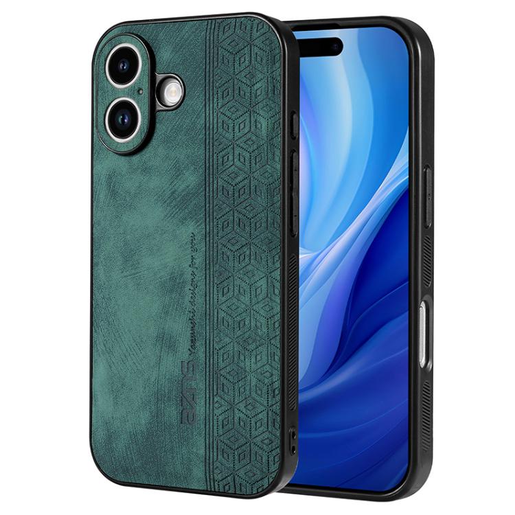 Custodia per telefono AZNS in pelle goffrata 3D, For iPhone 16e / 17e, For iPhone 17 Pro Max, For iPhone 17 Pro, For iPhone 17