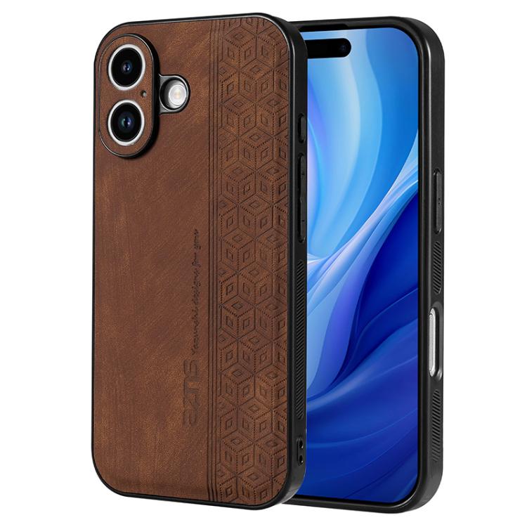 Custodia per telefono AZNS in pelle goffrata 3D, For iPhone 16e / 17e, For iPhone 17 Pro Max, For iPhone 17 Pro, For iPhone 17