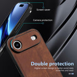 Custodia per telefono AZNS in pelle goffrata 3D, For iPhone Air, For iPhone 16 Pro Max, For iPhone 16 Pro, For iPhone 16 Plus