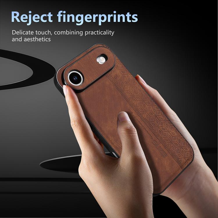 Custodia per telefono AZNS in pelle goffrata 3D, For iPhone Air, For iPhone 16 Pro Max, For iPhone 16 Pro, For iPhone 16 Plus