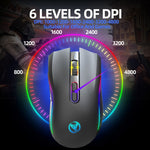 Mouse wireless HXSJ T69 4800 DPI RGB 2,4 GHz