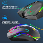 Mouse wireless HXSJ T69 4800 DPI RGB 2,4 GHz