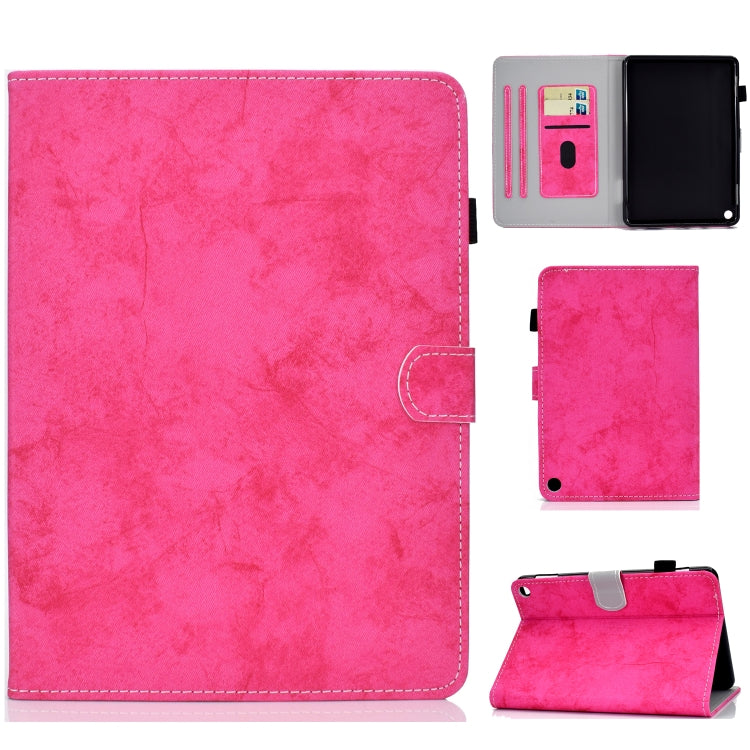 Custodia protettiva in pelle con trama marmo per Amazon Kindle Fire HD 8 (2020)