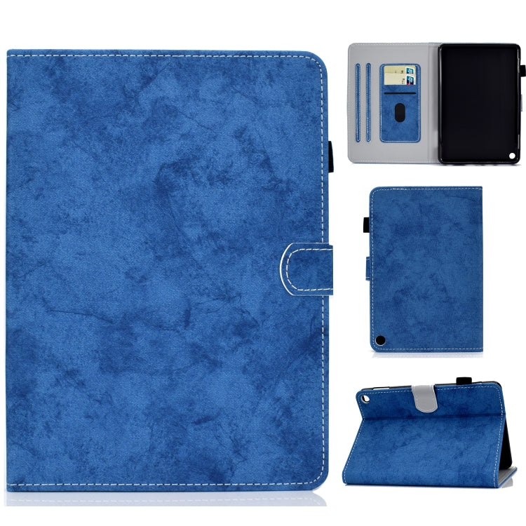 Custodia protettiva in pelle con trama marmo per Amazon Kindle Fire HD 8 (2020)