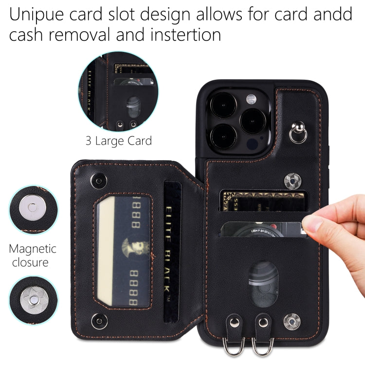 Custodia portafoglio per iPhone 15 Pro Max in PU e TPU