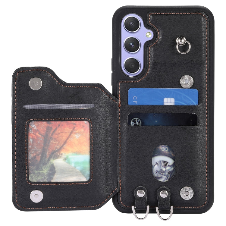 Custodia portafoglio TPU con cordino per Samsung Galaxy A14