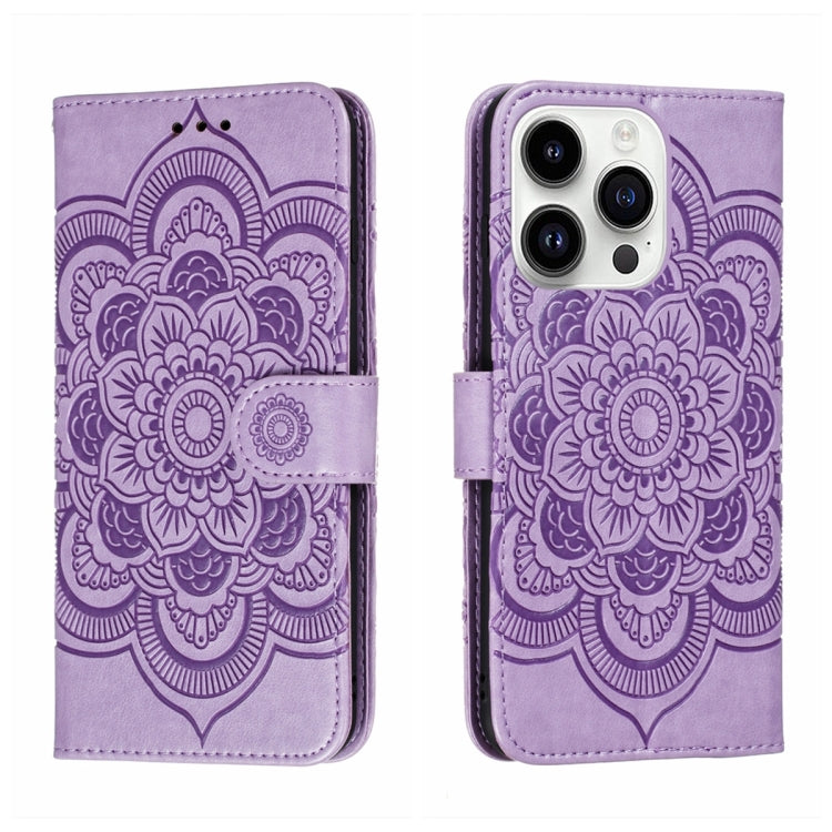 Custodia per telefono in pelle con stampa Sun Mandala, For iPhone 17, For iPhone Air, For iPhone 15 Pro Max