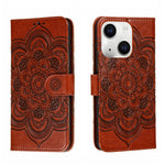 Custodia per telefono in pelle con stampa Sun Mandala, For iPhone 15 Pro, For iPhone 15 Plus, For iPhone 15