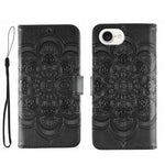 Custodia per telefono in pelle con stampa Sun Mandala, For iPhone 16e / 17e, For iPhone 17 Pro Max, For iPhone 17 Pro
