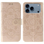 Custodia per telefono in pelle con stampa Sun Mandala, For iPhone 16e / 17e, For iPhone 17 Pro Max, For iPhone 17 Pro