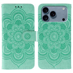 Custodia per telefono in pelle con stampa Sun Mandala, For iPhone 16e / 17e, For iPhone 17 Pro Max, For iPhone 17 Pro