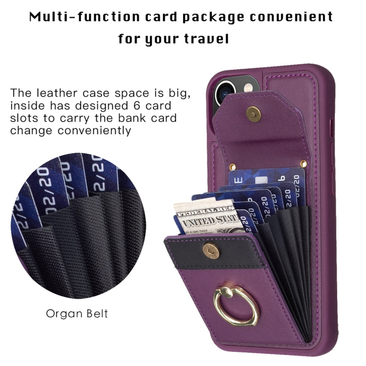 Custodia portafoglio per iPhone 14 Plus in PU e TPU