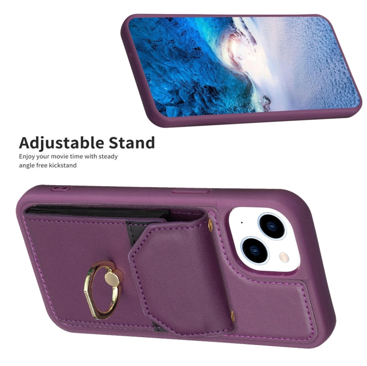 Custodia portafoglio per iPhone 14 Plus in PU e TPU