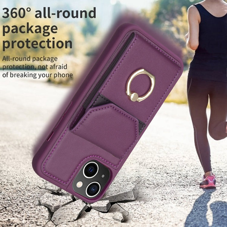Custodia portafoglio per iPhone 14 Plus in PU e TPU