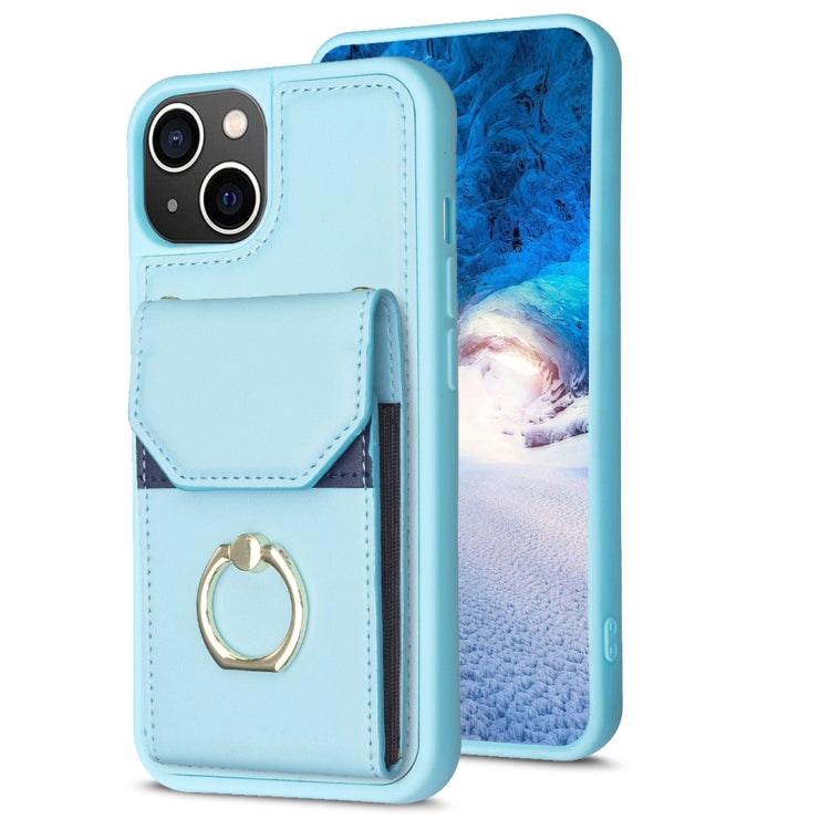 Custodia portafoglio per iPhone 14 Plus in PU e TPU