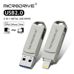 MicroDrive Disco Flash USB 2.0 + Lightning 8-512GB