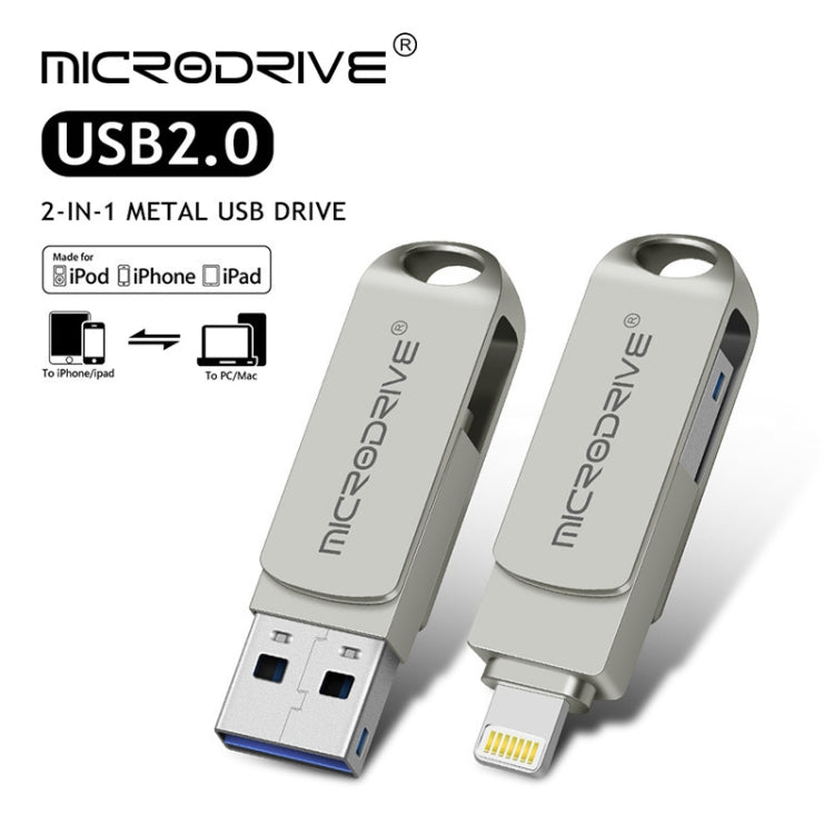 MicroDrive Disco Flash USB 2.0 + Lightning 8-512GB