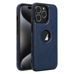 Custodia in pelle con cuciture per iPhone 15 Pro Max