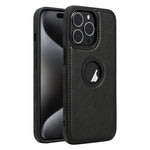 Custodia in pelle con cuciture per iPhone 15 Pro Max