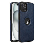 Custodia in pelle con cuciture per iPhone 15 Pro Max