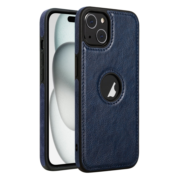 Custodia in pelle con cuciture per iPhone 15 Pro Max