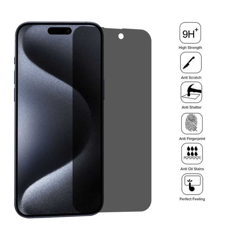 Pellicola vetro temperato anti-spia per iPhone 15 Pro Max