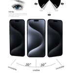 Pellicola vetro temperato anti-spia per iPhone 15 Pro Max