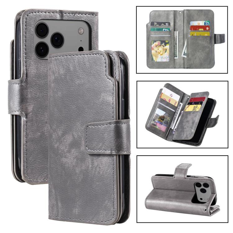 Custodia portafoglio in pelle per iPhone 18 Pro
