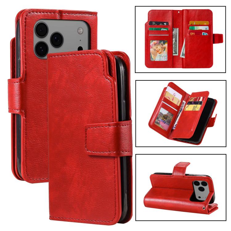Custodia portafoglio in pelle per iPhone 18 Pro