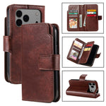 Custodia portafoglio in pelle per iPhone 18 Pro