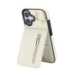 Custodia per telefono con slot per scheda RFID con anello retrò e cerniera, For iPhone 17, For iPhone Air, For iPhone 16 Pro Max