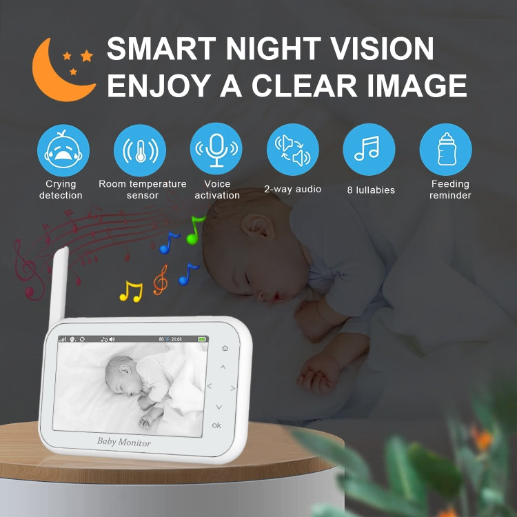 Telecamera baby monitor wireless con visione notturna 4,5 pollici
