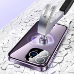 Custodia magnetica per telefono in vetro temperato HD con doppia fibbia, For iPhone 11 Pro Max, For iPhone 11, For iPhone 11 Pro