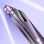Custodia magnetica per telefono in vetro temperato HD con doppia fibbia, For iPhone 15 Plus, For iPhone 15, For iPhone 13 Pro Max, For iPhone 13 Pro