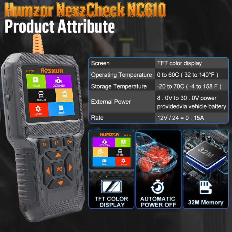 Strumento diagnostico OBD2 HUMZOR NexzCheck NC610