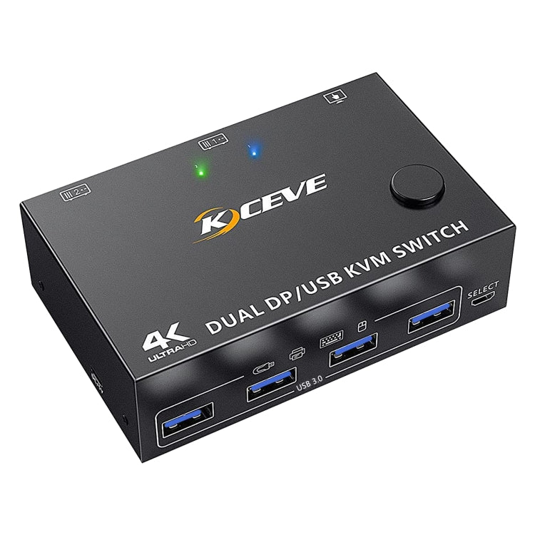 KC-KVM202DP Switch KVM a doppio monitor USB 3.0 DP 4K 60 Hz, KC-KVM202DP
