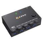 KC-KVM202DP Switch KVM a doppio monitor USB 3.0 DP 4K 60 Hz, KC-KVM202DP