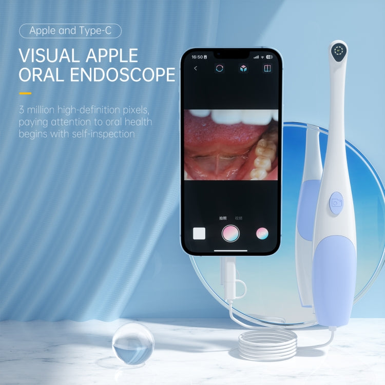 Endoscopio orale 3.0MP 8 LED con cavo 1,5m