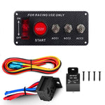 Pannello interruttori accensione auto 12V con pulsante avvio