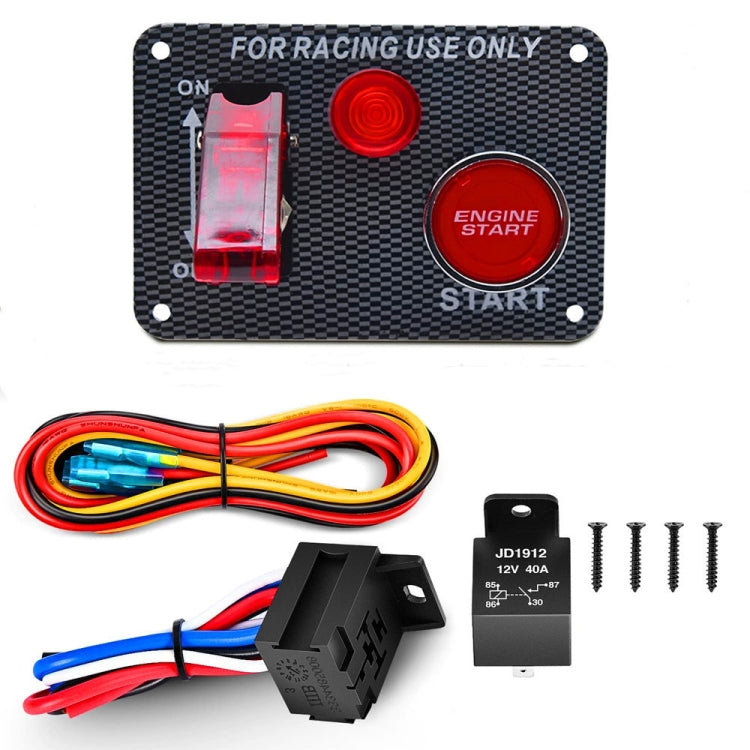 Pannello interruttori accensione auto 12V con pulsante avvio