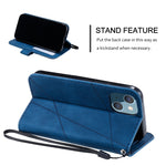 Custodia portafoglio in pelle per iPhone 15 Plus