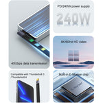 Cavo dati USB-C maschio a maschio 240W 40Gbps