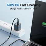 Cavo USB-C Type-C 60W ricarica rapida 1 metro nylon