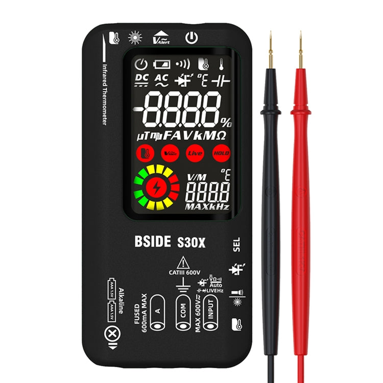 Multimetro temperatura infrarossi BSIDE S30X con schermo a colori